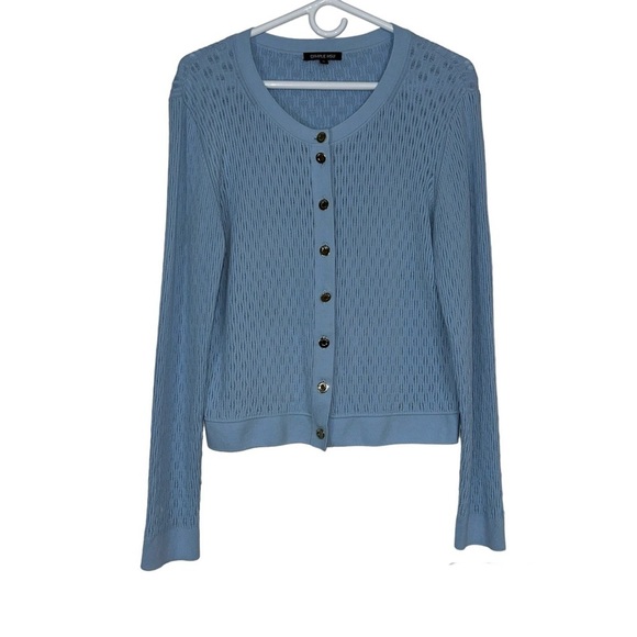 Dimple Hsu Light Blue Cardigan - Picture 1 of 8